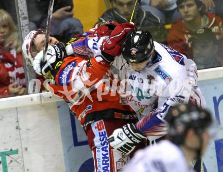 EBEL. Eishockey Bundesliga. KAC gegen Alba Volan SAPA Fehervar AV19. Manuel Geier,  (KAC), Ales Kranjc (Alba Volan). Klagenfurt, am 26.10.2010.
Foto: Kuess 

---
pressefotos, pressefotografie, kuess, qs, qspictures, sport, bild, bilder, bilddatenbank