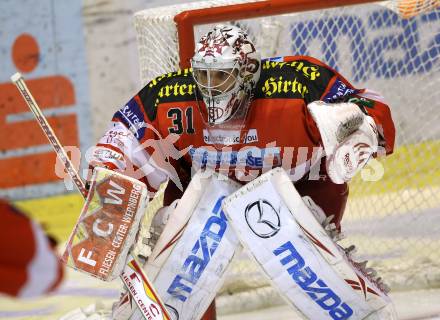 EBEL. Eishockey Bundesliga. KAC gegen Alba Volan SAPA Fehervar AV19. Andy Chiodo (KAC). Klagenfurt, am 26.10.2010.
Foto: Kuess 

---
pressefotos, pressefotografie, kuess, qs, qspictures, sport, bild, bilder, bilddatenbank