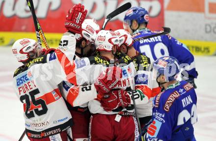 EBEL. Eishockey Bundesliga. VSV gegen KAC. Torjubel KAC. Villach, am 29.10.2010.
Foto: Kuess 

---
pressefotos, pressefotografie, kuess, qs, qspictures, sport, bild, bilder, bilddatenbank