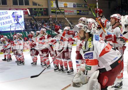 EBEL. Eishockey Bundesliga. VSV gegen KAC. Jubel KAC. Villach, am 29.10.2010.
Foto: Kuess 

---
pressefotos, pressefotografie, kuess, qs, qspictures, sport, bild, bilder, bilddatenbank