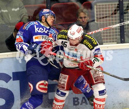 EBEL. Eishockey Bundesliga. VSV gegen KAC. Mario Altmann, (VSV), David Schuller (KAC). Villach, am 29.10.2010.
Foto: Nadja Kuess 

---
pressefotos, pressefotografie, kuess, qs, qspictures, sport, bild, bilder, bilddatenbank