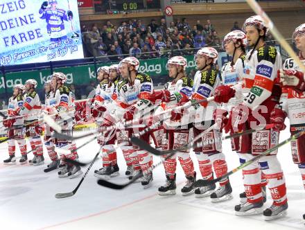 EBEL. Eishockey Bundesliga. VSV gegen KAC. Jubel KAC. Villach, am 29.10.2010.
Foto: Kuess 

---
pressefotos, pressefotografie, kuess, qs, qspictures, sport, bild, bilder, bilddatenbank