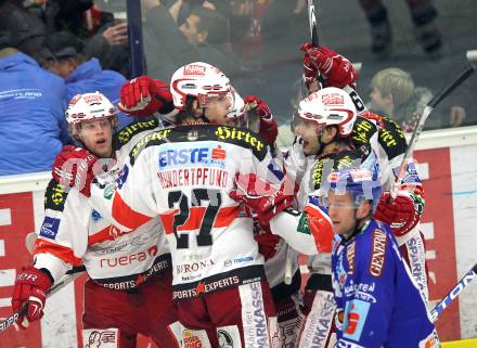 EBEL. Eishockey Bundesliga. VSV gegen KAC. Jubel KAC. Villach, am 29.10.2010.
Foto: Kuess 

---
pressefotos, pressefotografie, kuess, qs, qspictures, sport, bild, bilder, bilddatenbank