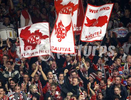 EBEL. Eishockey Bundesliga. VSV gegen KAC. FAns (KAC). Villach, am 29.10.2010.
Foto: Nadja Kuess 

---
pressefotos, pressefotografie, kuess, qs, qspictures, sport, bild, bilder, bilddatenbank