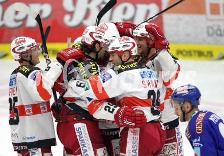 EBEL. Eishockey Bundesliga. VSV gegen KAC. Torjubel KAC. Villach, am 29.10.2010.
Foto: Kuess 

---
pressefotos, pressefotografie, kuess, qs, qspictures, sport, bild, bilder, bilddatenbank