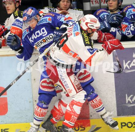 EBEL. Eishockey Bundesliga. VSV gegen KAC. Matt Ryan, (VSV), Mike Craig (KAC). Villach, am 29.10.2010.
Foto: Kuess 

---
pressefotos, pressefotografie, kuess, qs, qspictures, sport, bild, bilder, bilddatenbank