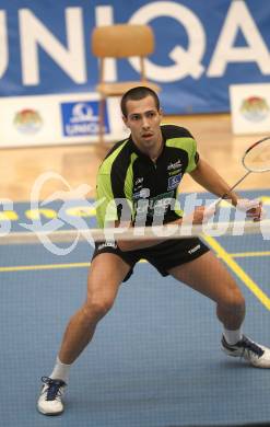 Badminton Bundesliga. ASKOE Kelag Kaernten gegen ASV Pressbaum. Krasimir Yankov (Kaernten). Klagenfurt, am 30.10.2010.
Foto: Kuess
---
pressefotos, pressefotografie, kuess, qs, qspictures, sport, bild, bilder, bilddatenbank