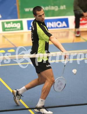 Badminton Bundesliga. ASKOE Kelag Kaernten gegen ASV Pressbaum. Krasimir Yankov (Kaernten). Klagenfurt, am 30.10.2010.
Foto: Kuess
---
pressefotos, pressefotografie, kuess, qs, qspictures, sport, bild, bilder, bilddatenbank