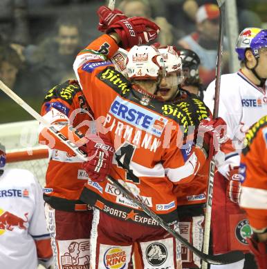 EBEL. Eishockey Bundesliga. KAC gegen Red Bull Salzburg. Torjubel KAC. Klagenfurt, 31.10.2010.
Foto: Kuess 

---
pressefotos, pressefotografie, kuess, qs, qspictures, sport, bild, bilder, bilddatenbank