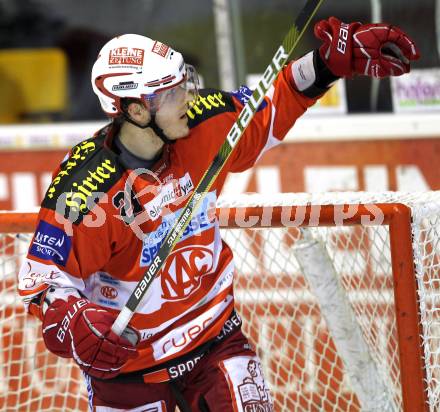 EBEL. Eishockey Bundesliga. KAC gegen Red Bull Salzburg. Torjubel Manuel Geier (KAC). Klagenfurt, 31.10.2010.
Foto: Kuess 

---
pressefotos, pressefotografie, kuess, qs, qspictures, sport, bild, bilder, bilddatenbank