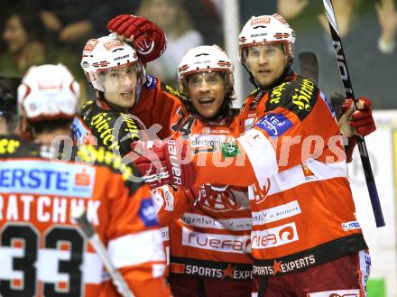 EBEL. Eishockey Bundesliga. KAC gegen Red Bull Salzburg.Torjubel KAC. Klagenfurt, 31.10.2010.
Foto: Kuess 

---
pressefotos, pressefotografie, kuess, qs, qspictures, sport, bild, bilder, bilddatenbank