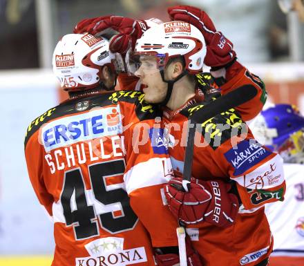 EBEL. Eishockey Bundesliga. KAC gegen Red Bull Salzburg. Torjubel KAC. Klagenfurt, 31.10.2010.
Foto: Kuess 

---
pressefotos, pressefotografie, kuess, qs, qspictures, sport, bild, bilder, bilddatenbank