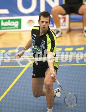 Badminton Bundesliga. ASKOE Kelag Kaernten gegen ASV Pressbaum. Iztok Utrosa (Kaernten). Klagenfurt, am 30.10.2010.
Foto: Kuess
---
pressefotos, pressefotografie, kuess, qs, qspictures, sport, bild, bilder, bilddatenbank