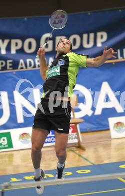 Badminton Bundesliga. ASKOE Kelag Kaernten gegen ASV Pressbaum. Krasimir Yankov (Kaernten). Klagenfurt, am 30.10.2010.
Foto: Kuess
---
pressefotos, pressefotografie, kuess, qs, qspictures, sport, bild, bilder, bilddatenbank