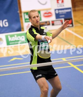 Badminton Bundesliga. ASKOE Kelag Kaernten gegen ASV Pressbaum. Michael Trojan (Kaernten). Klagenfurt, am 30.10.2010.
Foto: Kuess
---
pressefotos, pressefotografie, kuess, qs, qspictures, sport, bild, bilder, bilddatenbank