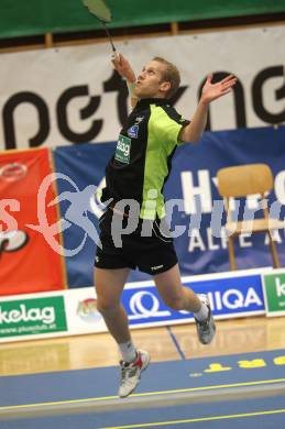 Badminton Bundesliga. ASKOE Kelag Kaernten gegen ASV Pressbaum. Michael Trojan (Kaernten). Klagenfurt, am 30.10.2010.
Foto: Kuess
---
pressefotos, pressefotografie, kuess, qs, qspictures, sport, bild, bilder, bilddatenbank