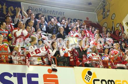 EBEL. Eishockey Bundesliga. KAC gegen HK Acroni Jesenice. Fans (KAC). Klagenfurt, am 10.10.2010.
Foto: Kuess 

---
pressefotos, pressefotografie, kuess, qs, qspictures, sport, bild, bilder, bilddatenbank