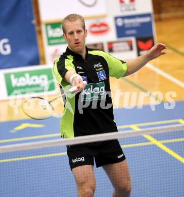 Badminton Bundesliga. ASKOE Kelag Kaernten gegen ASV Pressbaum. Michael Trojan (Kaernten). Klagenfurt, am 30.10.2010.
Foto: Kuess
---
pressefotos, pressefotografie, kuess, qs, qspictures, sport, bild, bilder, bilddatenbank