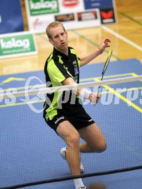 Badminton Bundesliga. ASKOE Kelag Kaernten gegen ASV Pressbaum. Michael Trojan (Kaernten). Klagenfurt, am 30.10.2010.
Foto: Kuess
---
pressefotos, pressefotografie, kuess, qs, qspictures, sport, bild, bilder, bilddatenbank