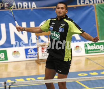 Badminton Bundesliga. ASKOE Kelag Kaernten gegen ASV Pressbaum. Julian Hristov (Kaernten). Klagenfurt, am 30.10.2010.
Foto: Kuess
---
pressefotos, pressefotografie, kuess, qs, qspictures, sport, bild, bilder, bilddatenbank