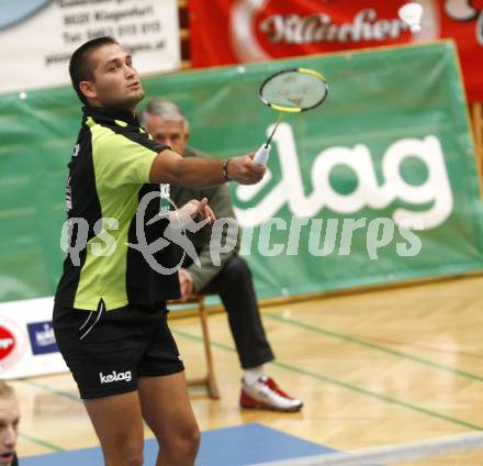 Badminton Bundesliga. ASKOE Kelag Kaernten gegen ASV Pressbaum. Julian Hristov (Kaernten). Klagenfurt, am 30.10.2010.
Foto: Kuess
---
pressefotos, pressefotografie, kuess, qs, qspictures, sport, bild, bilder, bilddatenbank