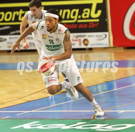 Basketball Bundesliga. Woerthersee Piraten gegen UBSC Graz. Thomas Kennedy  (Piraten). Klagenfurt, 30.10.2010.
Foto:  Kuess

---
pressefotos, pressefotografie, kuess, qs, qspictures, sport, bild, bilder, bilddatenbank