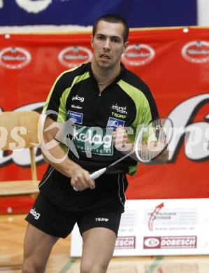 Badminton Bundesliga. ASKOE Kelag Kaernten gegen ASV Pressbaum.  Krasimir Yankov  (Kaernten). Klagenfurt, am 30.10.2010.
Foto: Kuess
---
pressefotos, pressefotografie, kuess, qs, qspictures, sport, bild, bilder, bilddatenbank