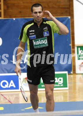 Badminton Bundesliga. ASKOE Kelag Kaernten gegen ASV Pressbaum.  Krasimir Yankov  (Kaernten). Klagenfurt, am 30.10.2010.
Foto: Kuess
---
pressefotos, pressefotografie, kuess, qs, qspictures, sport, bild, bilder, bilddatenbank