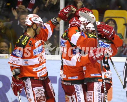 EBEL. Eishockey Bundesliga. KAC gegen EV Vienna Capitals. Torjubel KAC. Klagenfurt, 5.11.2010.
Foto: Kuess 

---
pressefotos, pressefotografie, kuess, qs, qspictures, sport, bild, bilder, bilddatenbank