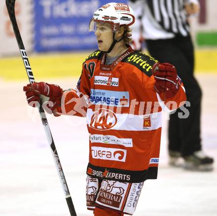 EBEL. Eishockey Bundesliga. KAC gegen EV Vienna Capitals. Torjubel Tyler Scofield (KAC). Klagenfurt, 5.11.2010.
Foto: Kuess 

---
pressefotos, pressefotografie, kuess, qs, qspictures, sport, bild, bilder, bilddatenbank