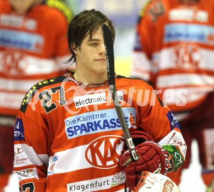 EBEL. Eishockey Bundesliga. KAC gegen EV Vienna Capitals. Thomas Hundertpfund (KAC). Klagenfurt, 5.11.2010.
Foto: Kuess 

---
pressefotos, pressefotografie, kuess, qs, qspictures, sport, bild, bilder, bilddatenbank