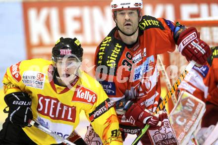 EBEL. Eishockey Bundesliga. KAC gegen EV Vienna Capitals. Jeff Shantz, (KAC), Silvio Jakobitsch  (Vienna). Klagenfurt, 5.11.2010.
Foto: Kuess 

---
pressefotos, pressefotografie, kuess, qs, qspictures, sport, bild, bilder, bilddatenbank