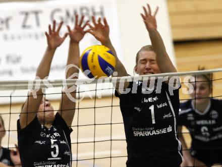 Volleyball MEL. ATSC Wildcats gegen ZOK Split. Malgorzata Goeschl, Maja Gustin (Wildcats). Klagenfurt, am 6.11.2010.
Foto: Kuess
---
pressefotos, pressefotografie, kuess, qs, qspictures, sport, bild, bilder, bilddatenbank