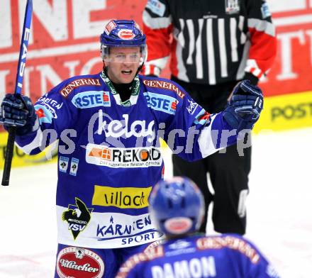 EBEL. Eishockey Bundesliga.  VSV gegen KAC. Torjubel Roland Kaspitz (VSV). Villach, am 7.11.2010.
Foto: Kuess 


---
pressefotos, pressefotografie, kuess, qs, qspictures, sport, bild, bilder, bilddatenbank