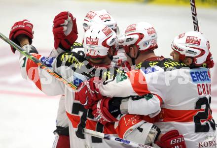 EBEL. Eishockey Bundesliga.  VSV gegen KAC. Torjubel KAC. Villach, am 7.11.2010.
Foto: Kuess 


---
pressefotos, pressefotografie, kuess, qs, qspictures, sport, bild, bilder, bilddatenbank