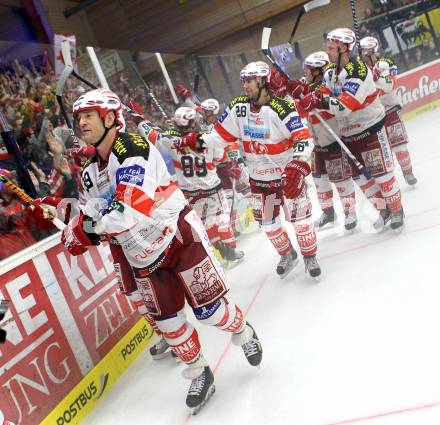 EBEL. Eishockey Bundesliga.  VSV gegen KAC.  Jubel KAC. Villach, am 7.11.2010.
Foto: Kuess 


---
pressefotos, pressefotografie, kuess, qs, qspictures, sport, bild, bilder, bilddatenbank