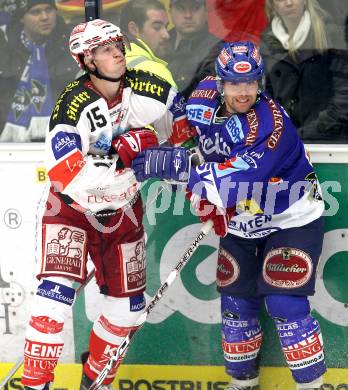 EBEL. Eishockey Bundesliga.  VSV gegen KAC. Kevin Mitchell.  (VSV), Paul Schellander (KAC). Villach, am 7.11.2010.
Foto: Kuess 


---
pressefotos, pressefotografie, kuess, qs, qspictures, sport, bild, bilder, bilddatenbank