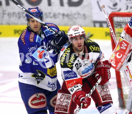 EBEL. Eishockey Bundesliga.  VSV gegen KAC. Michael Martin,  (VSV), Martin Schumnig (KAC). Villach, am 7.11.2010.
Foto: Kuess 


---
pressefotos, pressefotografie, kuess, qs, qspictures, sport, bild, bilder, bilddatenbank