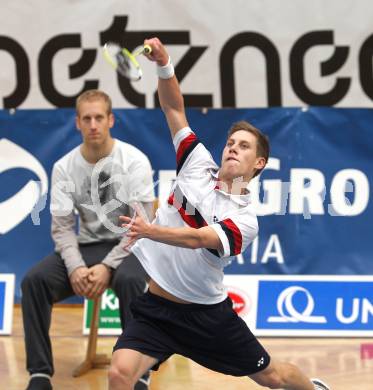 Badminton Bundesliga. ASKOE Kelag Kaernten gegen ASV Pressbaum. Dominik Trojan (Kaernten). Klagenfurt, am 30.10.2010.
Foto: Kuess
---
pressefotos, pressefotografie, kuess, qs, qspictures, sport, bild, bilder, bilddatenbank