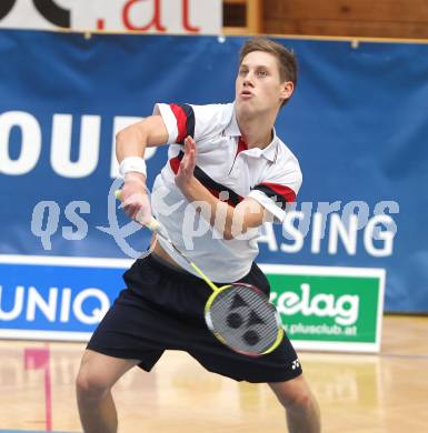 Badminton Bundesliga. ASKOE Kelag Kaernten gegen Vorchdorf. Dominik Trojan (Kaernten). Klagenfurt, am 30.10.2010.
Foto: Kuess
---
pressefotos, pressefotografie, kuess, qs, qspictures, sport, bild, bilder, bilddatenbank