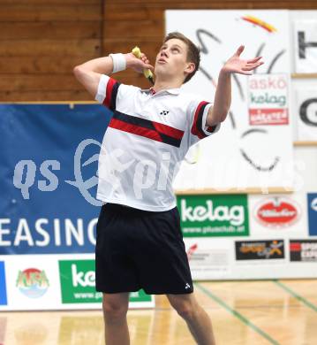 Badminton Bundesliga. ASKOE Kelag Kaernten gegen Vorchdorf. Dominik Trojan (Kaernten). Klagenfurt, am 30.10.2010.
Foto: Kuess
---
pressefotos, pressefotografie, kuess, qs, qspictures, sport, bild, bilder, bilddatenbank