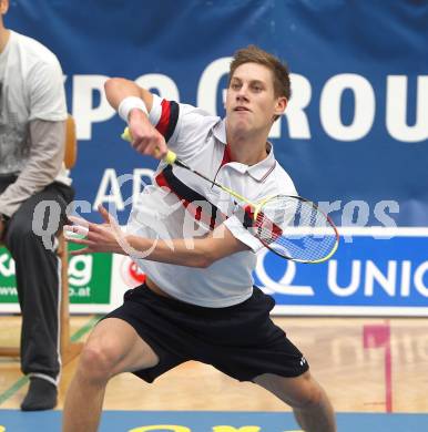 Badminton Bundesliga. ASKOE Kelag Kaernten gegen ASV Pressbaum. Dominik Trojan (Kaernten). Klagenfurt, am 30.10.2010.
Foto: Kuess
---
pressefotos, pressefotografie, kuess, qs, qspictures, sport, bild, bilder, bilddatenbank