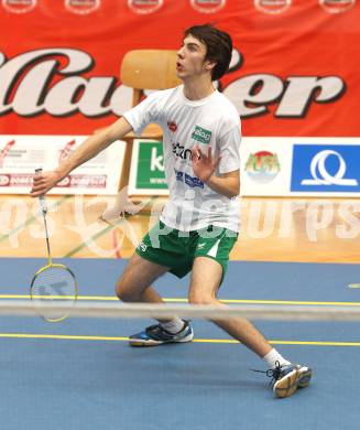 Badminton Bundesliga. ASKOE Kelag Kaernten gegen Vorchdorf. Markus Goenitzer (Kaernten). Klagenfurt, am 30.10.2010.
Foto: Kuess
---
pressefotos, pressefotografie, kuess, qs, qspictures, sport, bild, bilder, bilddatenbank