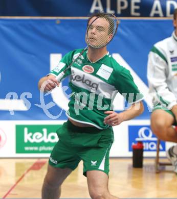 Badminton Bundesliga. ASKOE Kelag Kaernten gegen ASV Pressbaum. Markus Grutschnig (Kaernten). Klagenfurt, am 30.10.2010.
Foto: Kuess
---
pressefotos, pressefotografie, kuess, qs, qspictures, sport, bild, bilder, bilddatenbank