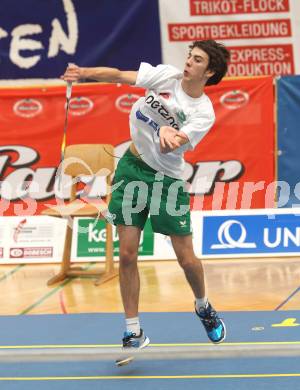 Badminton Bundesliga. ASKOE Kelag Kaernten gegen Vorchdorf. Markus Goenitzer (Kaernten). Klagenfurt, am 30.10.2010.
Foto: Kuess
---
pressefotos, pressefotografie, kuess, qs, qspictures, sport, bild, bilder, bilddatenbank