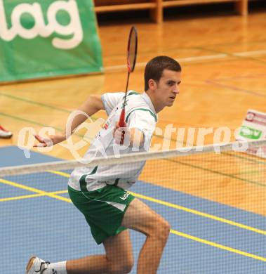 Badminton Bundesliga. ASKOE Kelag Kaernten gegen Vorchdorf. Stefan Wrulich (Kaernten). Klagenfurt, am 30.10.2010.
Foto: Kuess
---
pressefotos, pressefotografie, kuess, qs, qspictures, sport, bild, bilder, bilddatenbank