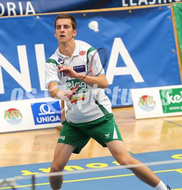 Badminton Bundesliga. ASKOE Kelag Kaernten gegen Vorchdorf. Stefan Wrulich (Kaernten). Klagenfurt, am 30.10.2010.
Foto: Kuess
---
pressefotos, pressefotografie, kuess, qs, qspictures, sport, bild, bilder, bilddatenbank