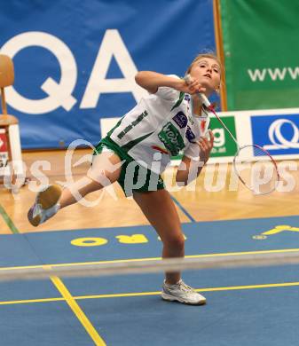 Badminton Bundesliga. ASKOE Kelag Kaernten gegen Vorchdorf. Elisa Widowitz (Kaernten). Klagenfurt, am 30.10.2010.
Foto: Kuess
---
pressefotos, pressefotografie, kuess, qs, qspictures, sport, bild, bilder, bilddatenbank