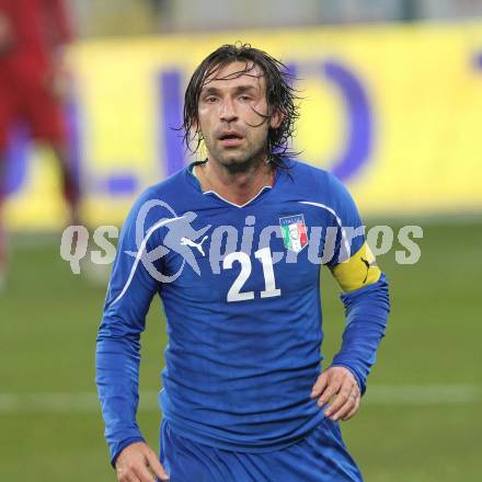 Fussball Laenderspiel. Testspiel. Rumaenien gegen Italien. Andrea Pirlo (ITA). Klagenfurt, am 17.11.2010.
Foto: Kuess
---
pressefotos, pressefotografie, kuess, qs, qspictures, sport, bild, bilder, bilddatenbank