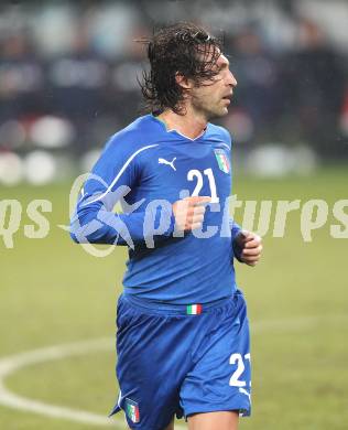 Fussball Laenderspiel. Testspiel. Rumaenien gegen Italien. Andrea Pirlo (ITA). Klagenfurt, am 17.11.2010.
Foto: Kuess
---
pressefotos, pressefotografie, kuess, qs, qspictures, sport, bild, bilder, bilddatenbank